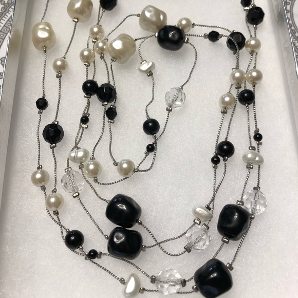 ⬇️ long beaded necklace with earrings - Picture 3 of 6